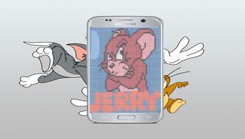 Color By Number Sandbox Tom Coloring Jerry Affiche