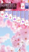 Solitaire Pink Blossom Theme Affiche
