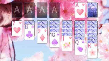 Solitaire Pink Blossom Theme captura de pantalla 2