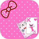 Solitaire Pink Kitten Theme icône