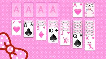 Solitaire Pink Kitten Theme Screenshot 2