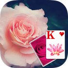 Solitaire Purple Rose Theme ikona