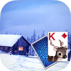 Solitaire Snowy Village Theme simgesi