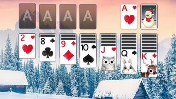 Solitaire Wintry Scene Theme screenshot 2