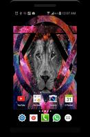 Hipster Wallpaper Galaxy Lion پوسٹر