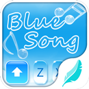 Blue song emoji keyboard APK