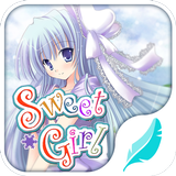 Sweet girl emoji keyboard icône