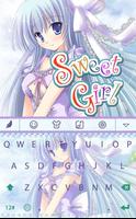 Sweet girl emoji keyboard poster