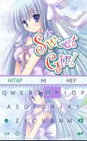 Sweet girl emoji keyboard screenshot 1