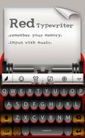 Red typewriter for Keyboard Affiche