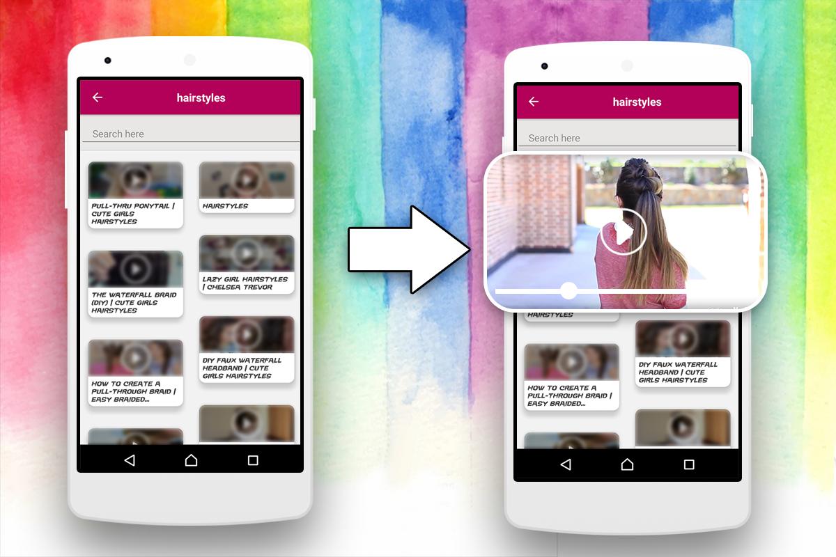 Girls Hair Styles Tutorials Hairstyle Video 2018 For Android