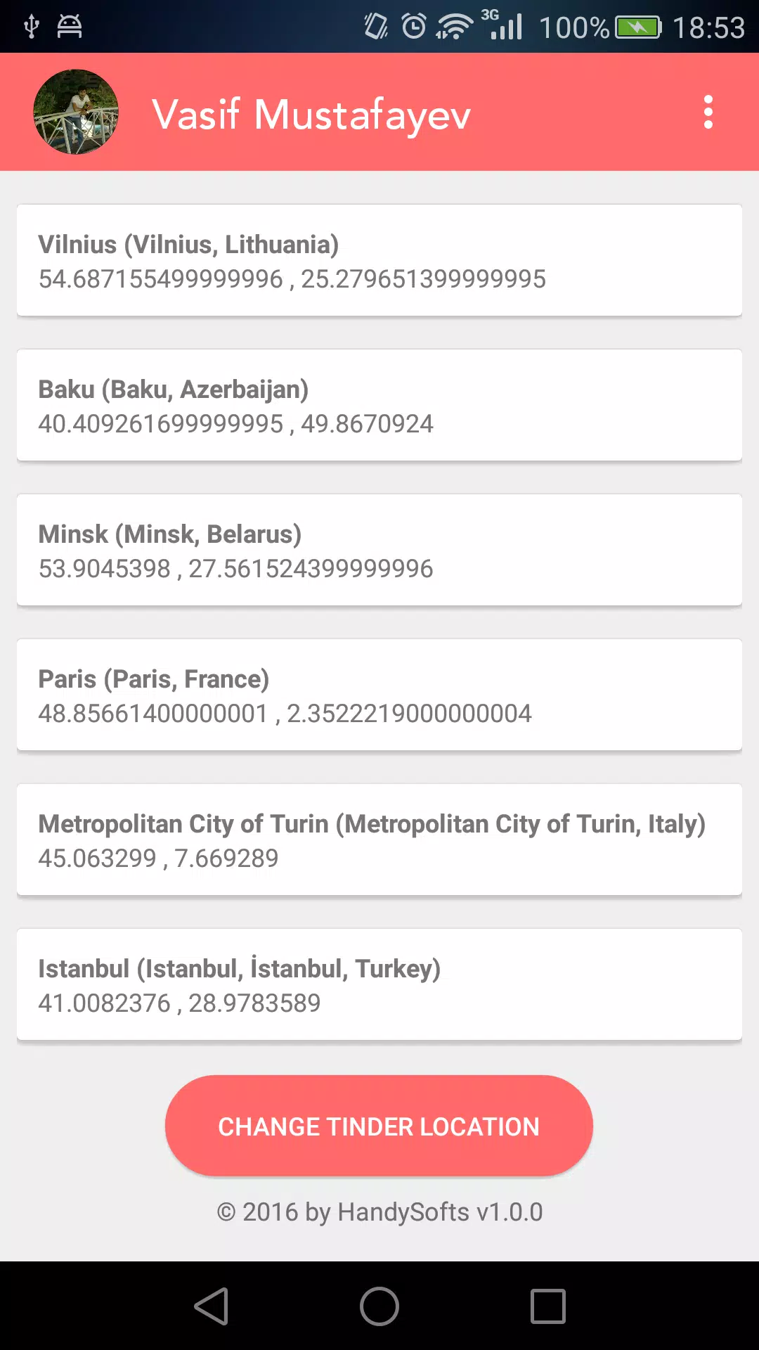 Tinder fake gps apk