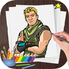 how to draw Fortninte 2018 icon