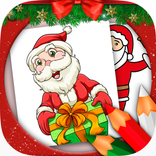 mewarnai buku & Christmas gambar Santa Claus