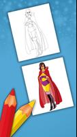 Fun superhero coloring book - Draw and paint app স্ক্রিনশট 1