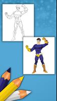 मज़ा सुपर हीरो रंग पुस्तक - ड्रा और पेंट एप्लिकेशन स्क्रीनशॉट 2