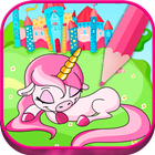Magic unicorns coloring book - Draw and paint app icon