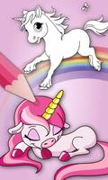 Magic unicorns coloring book - Draw and paint app poster