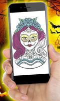 halloween livro de colorir - caveiras mexicanas imagem de tela 1