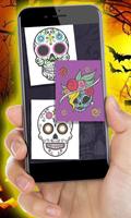 Halloween Coloring Book  Paint Mexican Skulls syot layar 2
