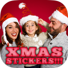 Take selfies with Santa Claus – photomontage icon