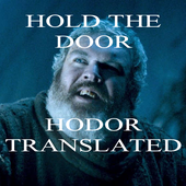 Hold the door Hodor Translated simgesi