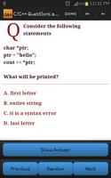 C/C++ Questions and Answers screenshot 2