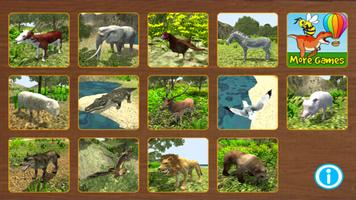 Enfants Animal Puzzle 3D Affiche