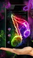 Holograma Neon Música Tema imagem de tela 2
