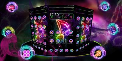 Holograma Neon Música Tema imagem de tela 3