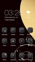 Black & Gold - Launcher Theme الملصق