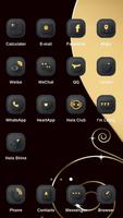 Black & Gold - Launcher Theme تصوير الشاشة 1