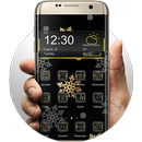 Gold & Silver Snowflakes THEME APK