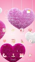 Pink Love Heart Launcher Theme plakat