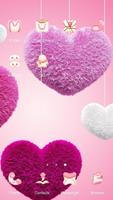 Pink Love Heart Launcher Theme imagem de tela 1