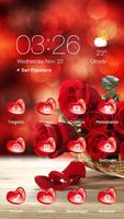Red Rose and Heart Affiche