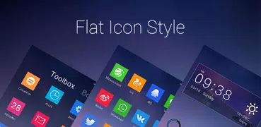 Flat Icon Style Hola Theme