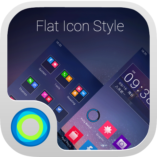 Flat Icon Style Hola Theme