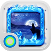 Ice Wolf Blue Cool Theme