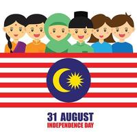 Merdeka Day Malaysia Greeting Cards Affiche