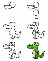 Drawing Cartoon Step by Step Affiche