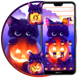 ダークハロウィーンの猫のテーマ アイコン