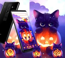 Dark Halloween Cat Theme screenshot 1
