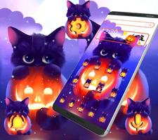 Dark Halloween Cat Theme screenshot 2