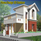 Design de casa 3D ao ar livre ícone
