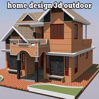 design de casa 3d ao ar livre Cartaz