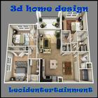 3d أفكار تصميم المنزل أيقونة
