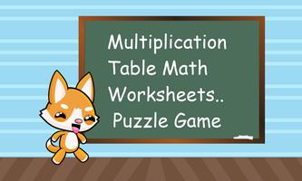 Multiplication Math Worksheets Affiche