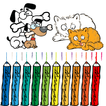 Cat and Dog Coloring Book Kid