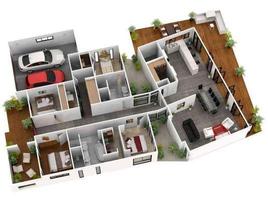 Plan distribución viviendas 3D captura de pantalla 3